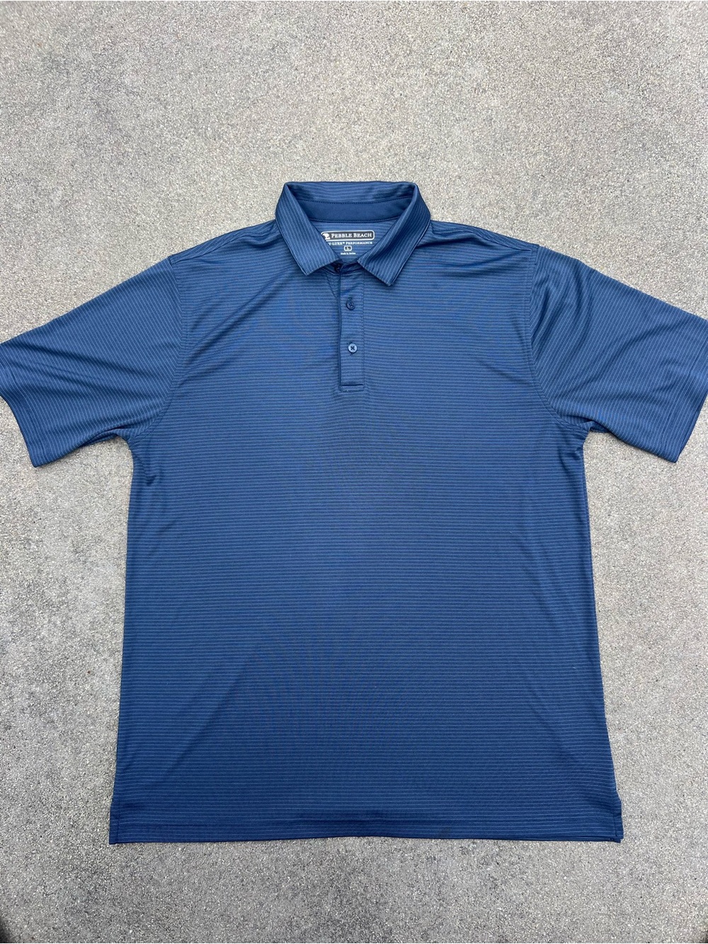 Pebble Beach Deep Blue Short Sleeve Polo
